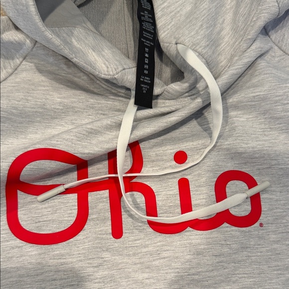 Ohio Gray Hoodie with Red Print - Picture 2 of 3